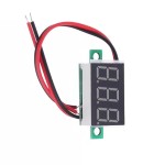 Digital Voltmeter with red LEDs, 3.5 - 30 V, black, 3-digit and 2-wire